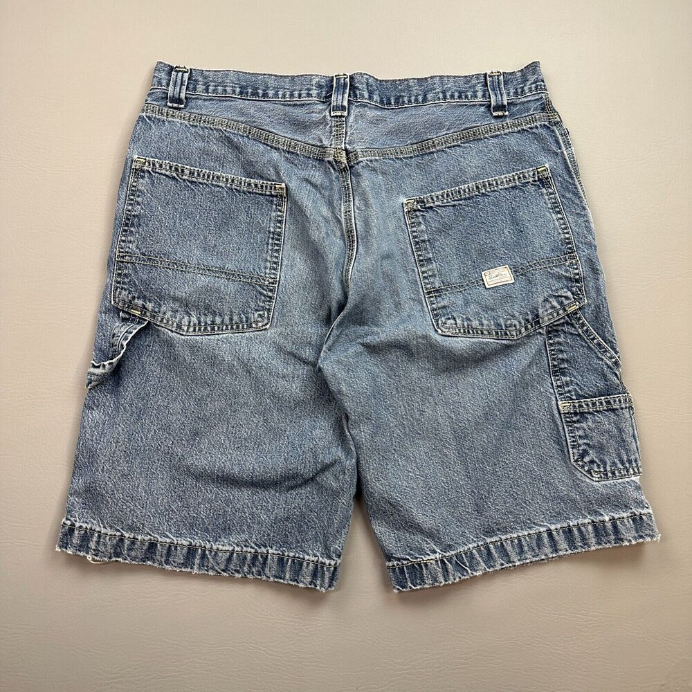 Levi Strauss Signature Jean Shorts Mens 34 Carpenter Baggy Skate Grunge Jort Y2K - Picture 7 of 11